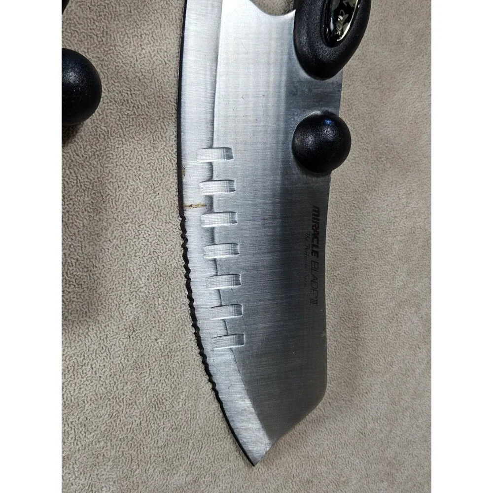 Miracle Blade III Knife Set of 3 Perfection Series Stainless Steel Rock And Chop